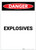 Danger: Explosives Portrait - Label