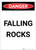 Danger: Falling Rocks Portrait - Label