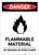 Danger: Flammable Material with Icon Portrait - Label