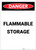 Danger: Flammable Storage Portrait - Label