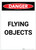 Danger: Flying Objects Portrait - Label