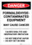 Danger: Formaldehyde Contaminated Equipment Portrait - Label