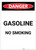 Danger: Gasoline No Smoking Portrait - Label