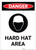 Danger: Hard Hat Area with Icon Portrait - Label