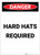 Danger: Hard Hats Required Portrait - Label