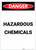 Danger: Hazardous Chemicals Portrait - Label