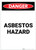 Danger: Asbestos Hazard Portrait - Label