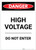 Danger: High Voltage Do Not Enter Portrait - Label