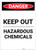 Danger: Keep Out - Hazardous Chemicals Portrait - Label