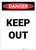 Danger: Keep Out Portrait - Label