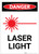 Danger: Laser Light with Icon Portrait - Label