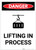 Danger: Lifting in Process Portrait - Label