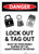 Danger: Lock Out Tag Out All Power Sources With Graphic Portrait - Label