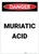Danger: Muriatic Acid Portrait - Label