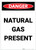 Danger: Natural Gas Present Portrait - Label