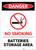 Danger: No Smoking Battery Storage with Icon Portrait - Label