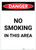 Danger: No Smoking In This Area Portrait - Label