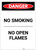 Danger: No Smoking No Open Flames Portrait - Label
