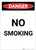 Danger: No Smoking Portrait - Label