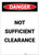 Danger: Not Sufficient Clearance Portrait - Label