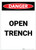 Danger: Open Trench Portrait - Label