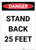 Danger: Stand Back 25 Feet Portrait - Label
