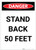Danger: Stand Back 50 Feet Portrait - Label