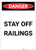 Danger: Stay Off Railings Portrait - Label