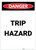 Danger: Trip Hazard Portrait - Label