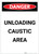 Danger: Unloading Caustic Area Portrait - Label