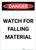Danger: Watch for Falling Material Portrait - Label