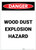 Danger: Wood Dust Explosion Hazard Portrait - Label