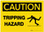 Caution: Tripping Hazard with Graphic - Label