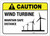 Caution: Wind Turbine ANSI with Graphic - Label