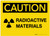 Caution: Radioactive Materials with Graphic - Label