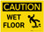 Caution: Wet Floor with Graphic - Label
