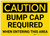 Caution: Bump Cap Required When Entering This Area - Label