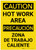 Caution: Hot Work Area Bilingual (Spanish) - Label