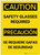 Caution: Safety Glasses Required Bilingual (Spanish) - Label