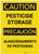 Caution: Pesticide Storage Bilingual Spanish - Label