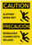 Caution: Slippery When Wet Portrait Bilingual Spanish - Label