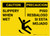Caution: Slippery When Wet Bilingual Spanish - Label