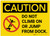 Caution: Do Not Climb On Or Jump From Dock - Label