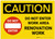 Caution: Do Not Enter Work Area - Renovation Work - Label