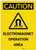 Caution: Electromagnet Operation Area Portrait with Graphic - Label