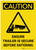 Caution: Ensure Trailer Is Secure Before Entering Portrait with Graphic - Label