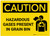 Caution: Hazardous Gases Present in Grain Bin - Label