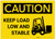 Caution: Keep Load Low And Stable With Graphic - Label