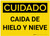 Caution: Falling Ice Snow Spanish - Label