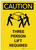 Caution: Three Person Lift Required Portrait with Graphic - Label